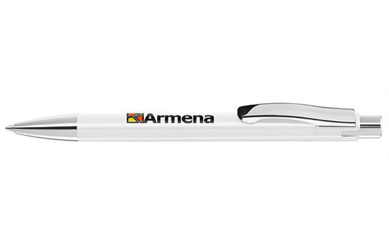 9403787 UMA 0-0124 M-SI UMA Candy hvit kulepenn - trykk 1 farge 1000 stk